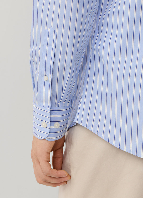 Classic Fit End-On-End Butcher Stripe Shirt