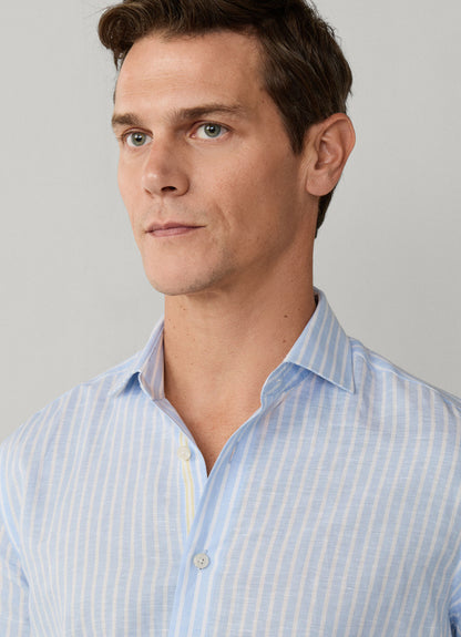 Tailored Fit Butcher Stripe Selvedge Shirt