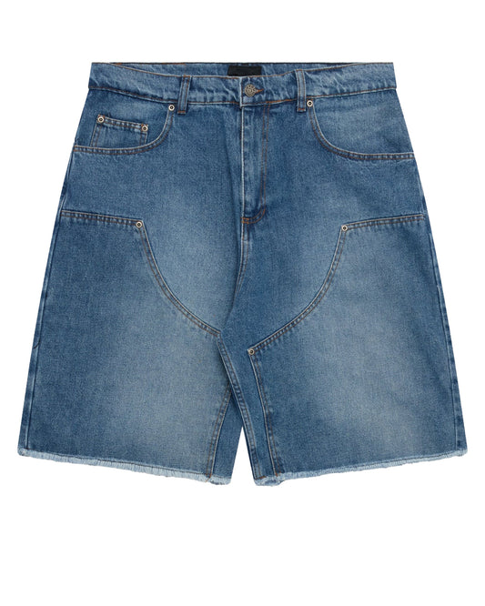 Rassvet Sun Dyed Double Knee Baggy Denim Shorts